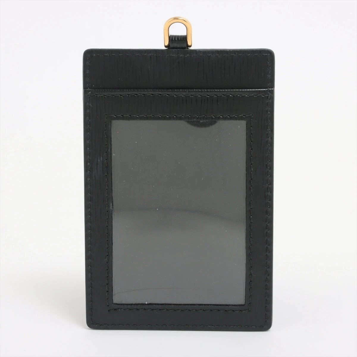 【直営店買付】プラダ☆Saffianoレザー カードホルダー☆1MC007 プラダ 1MC007 レザー パスケース ブラック NP033458｜中古