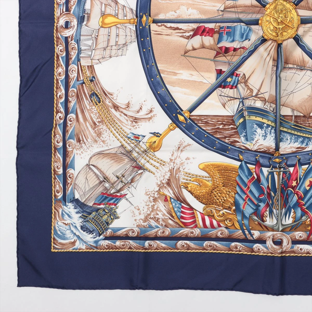 HERMES エルメス スカーフ カレ90 風よ吹け Viva le vent シルク