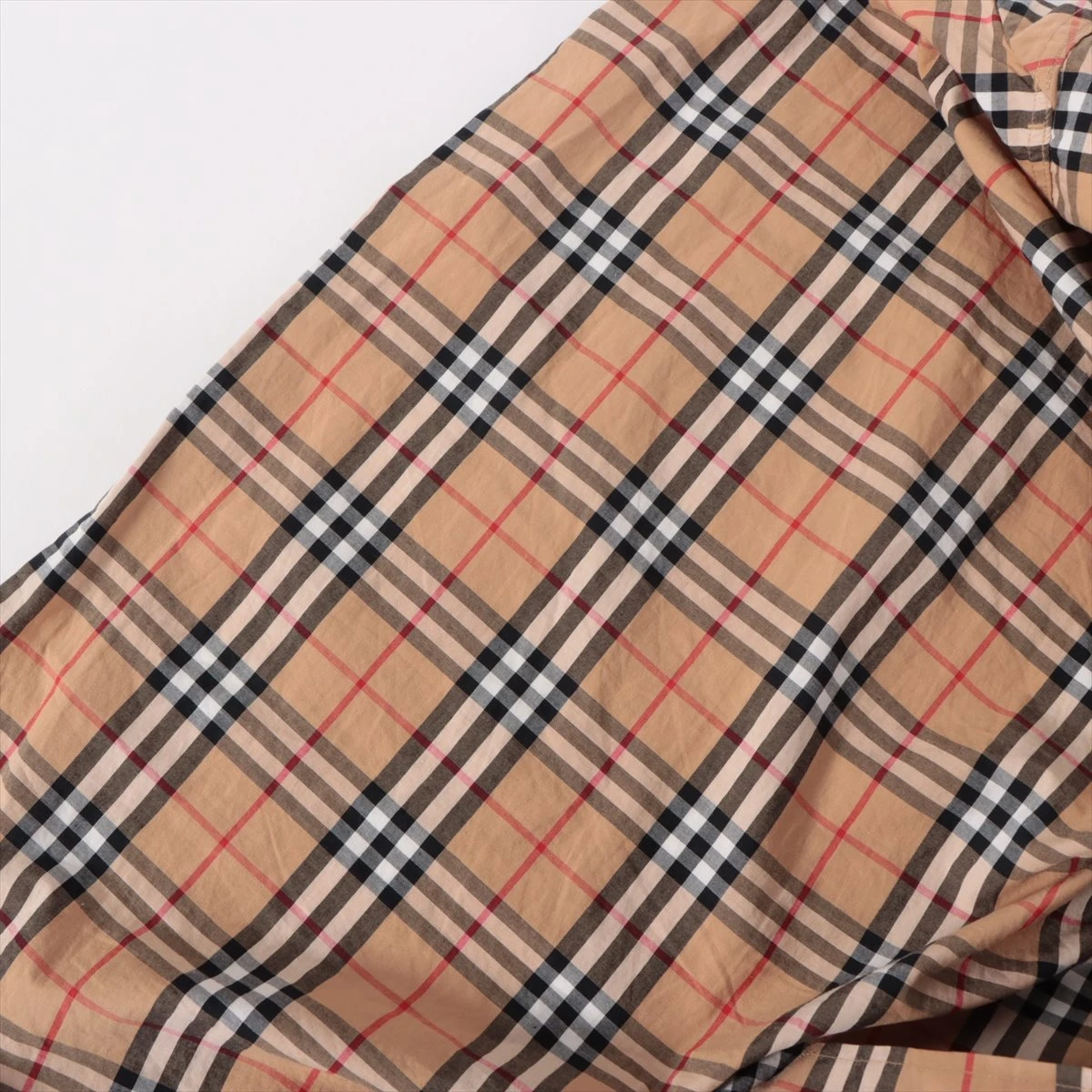バーバリー コットン チェックシャツ M メンズ ブラウン 8004832