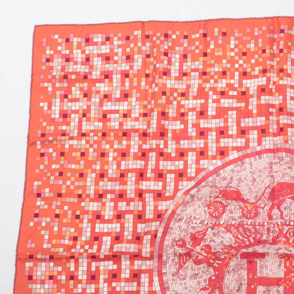 エルメス　HERMES ミニスカーフ　モザイク24シルク パープル エルメス HERMES ミニスカーフ モザイク24シルク パープル