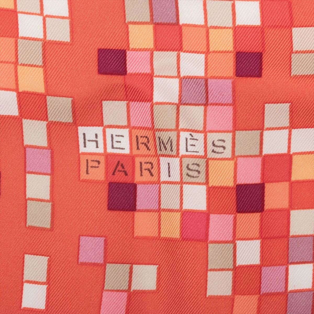 エルメス　HERMES ミニスカーフ　モザイク24シルク パープル エルメス HERMES ミニスカーフ モザイク24シルク パープル