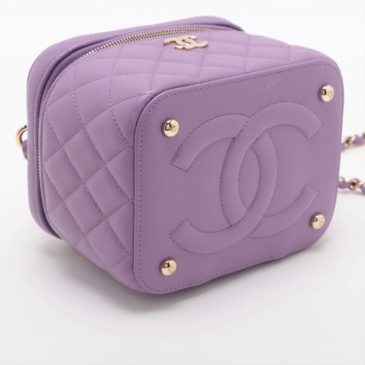 シャネル 24K パールが可愛い バニティーバッグ パープル バニティバッグ パープル（紫）系 CHANEL(シャネル) ショルダー