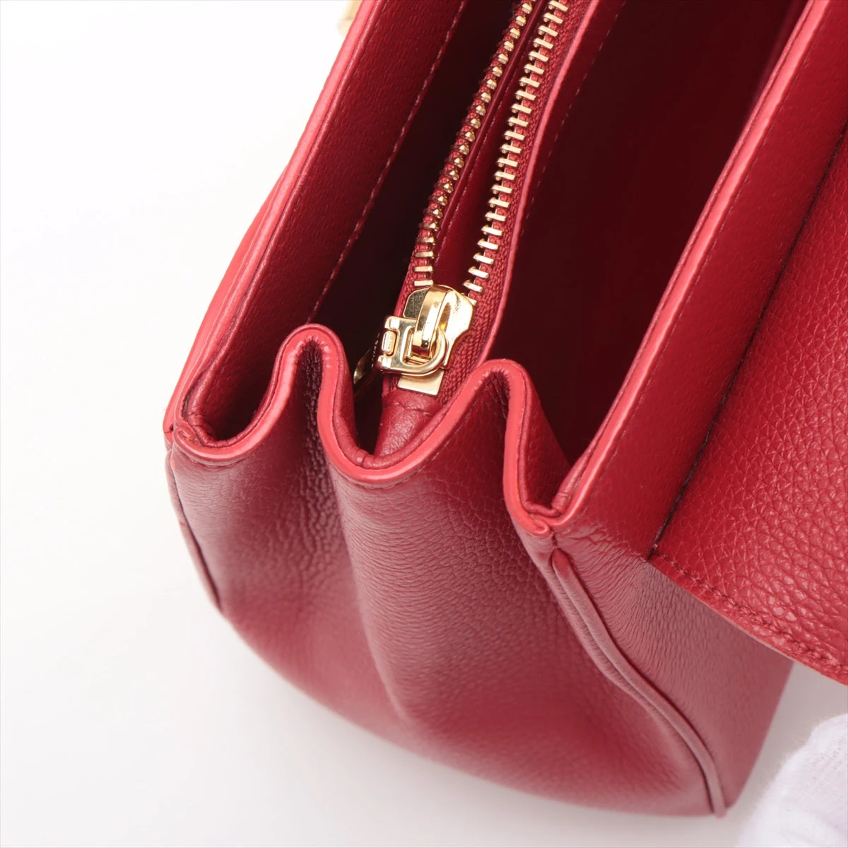 【CELINE】16（セーズ）バッグ スモール セール レッド セリーヌ 16セーズ スモール レザー 2WAYハンドバッグ レッド