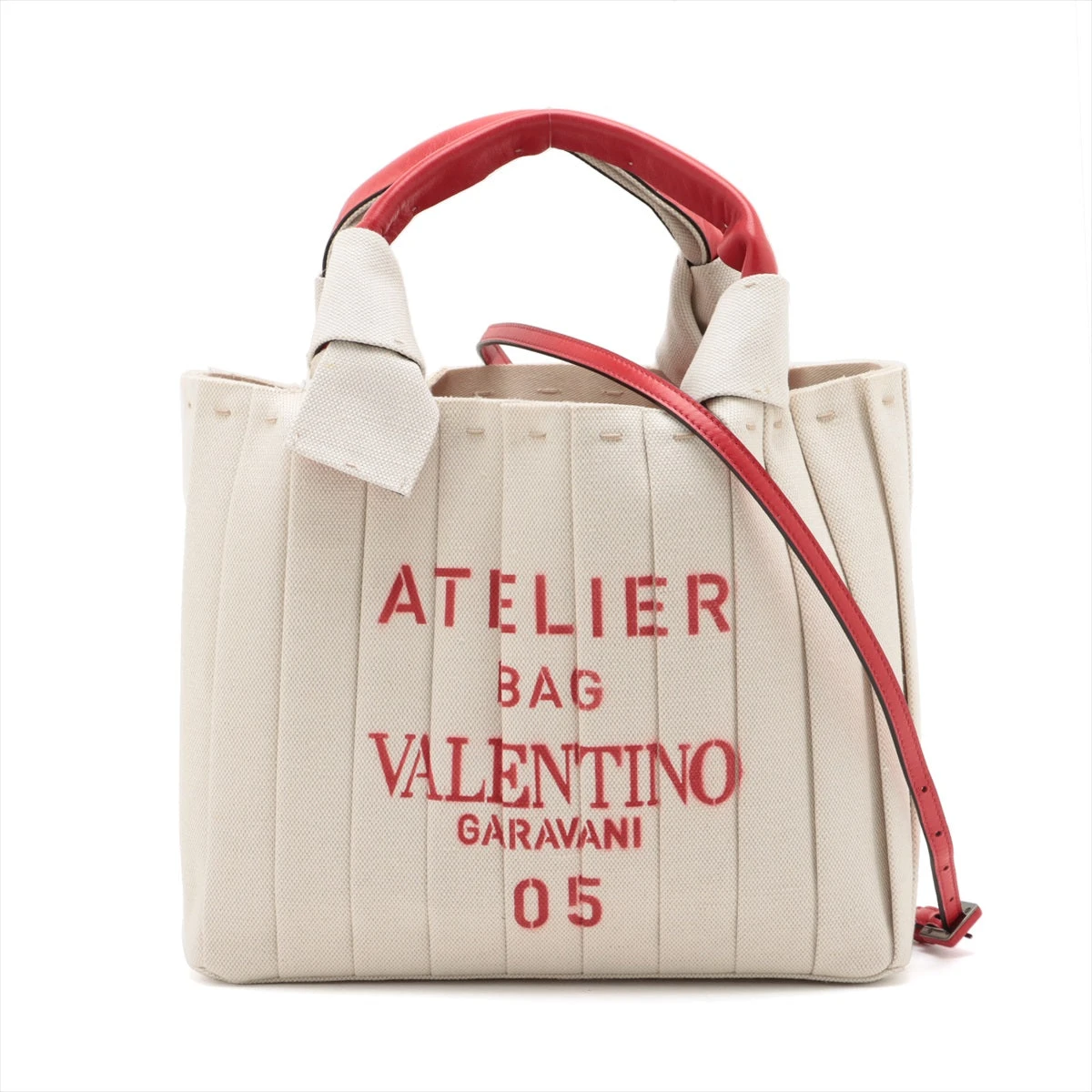 VALENTINO GARAVANI 2WAYハンドバッグ キャンバス レザー23区