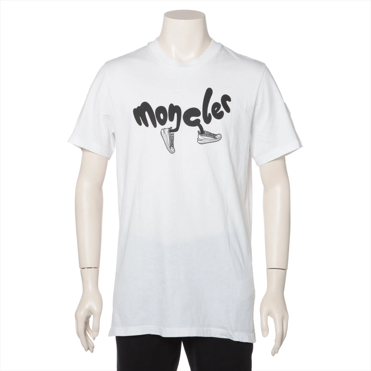 モンクレール 23年 コットン Tシャツ M メンズ ホワイト