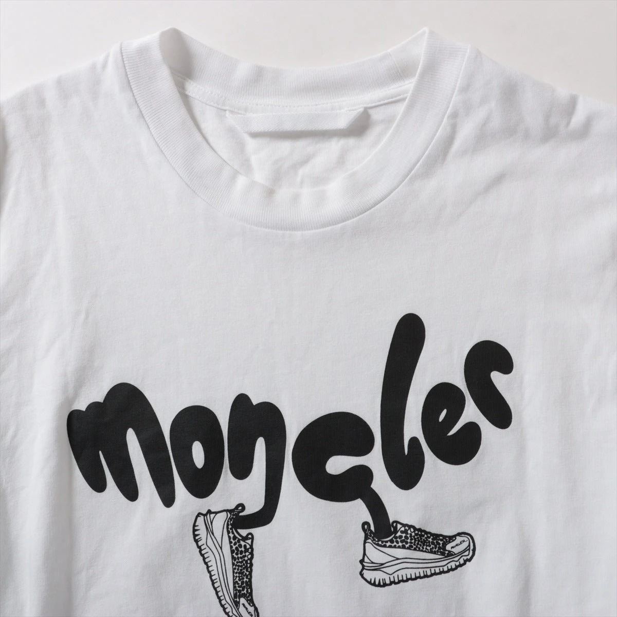 モンクレール 23年 コットン Tシャツ M メンズ ホワイト J10918C00013 