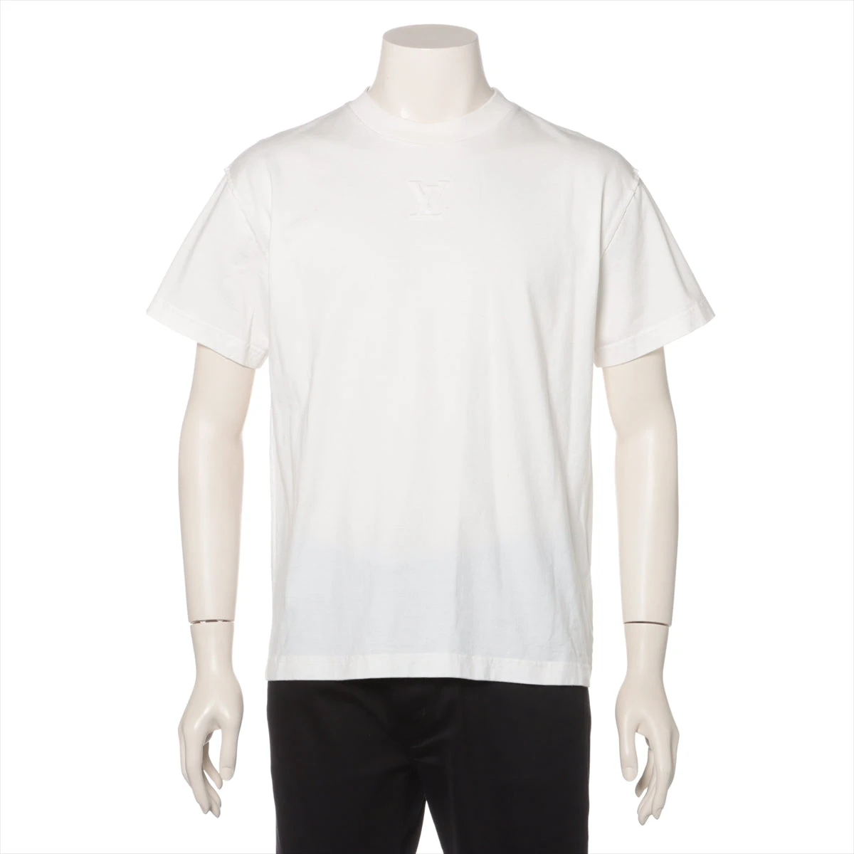 ヴィトン LVロゴ 23SS コットン Tシャツ XS メンズ ホワイト RM231Q 