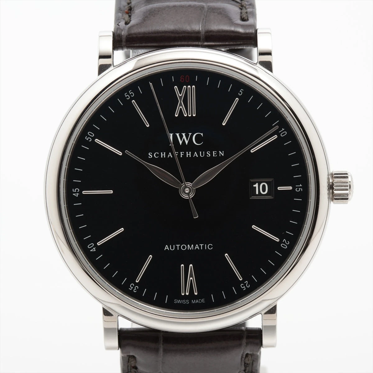 IWC ポートフィノ IW356502 SS×革 AT 黒文字盤 VO014201｜中古