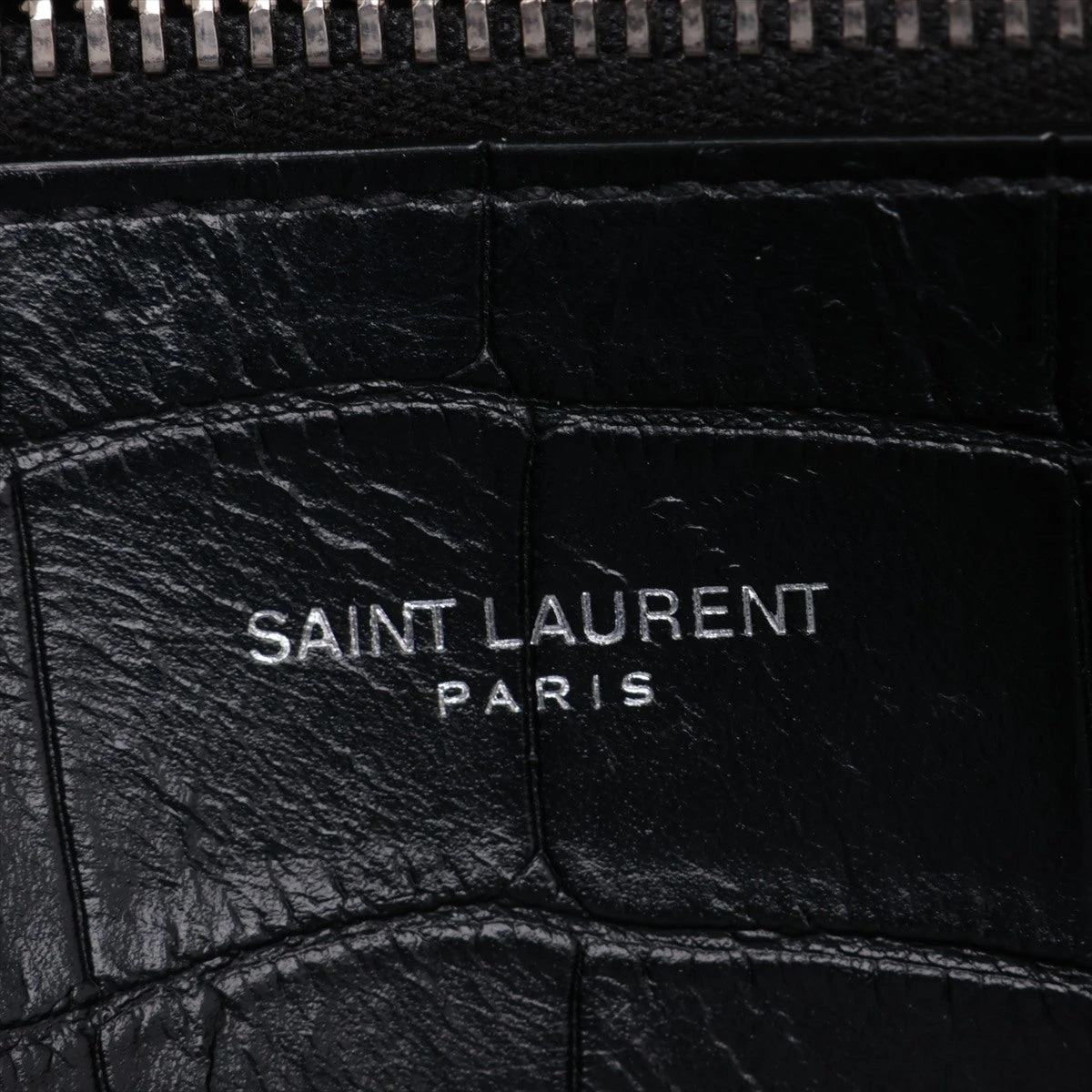 サンローランパリ ラージ サック ド ジュール クロコ型押し