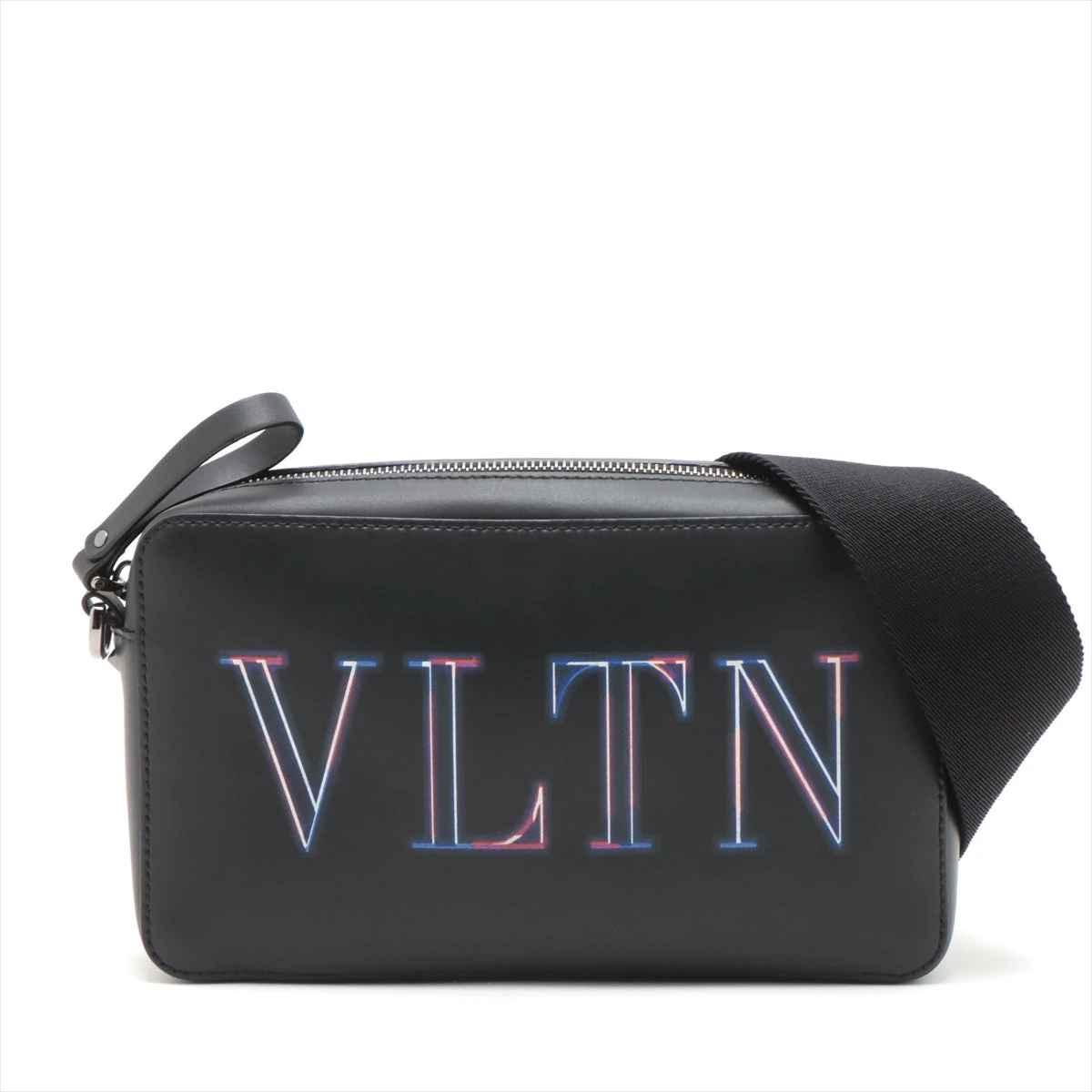 ヴァレンティノガラヴァーニ VLTN レザー ショルダーバッグ ブラック  