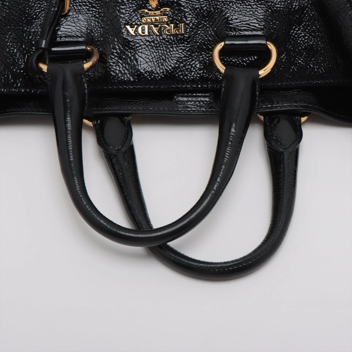 新品☆PRADA プラダ エナメル サンダル ブラック 24-24.5㎝ （プラダは  