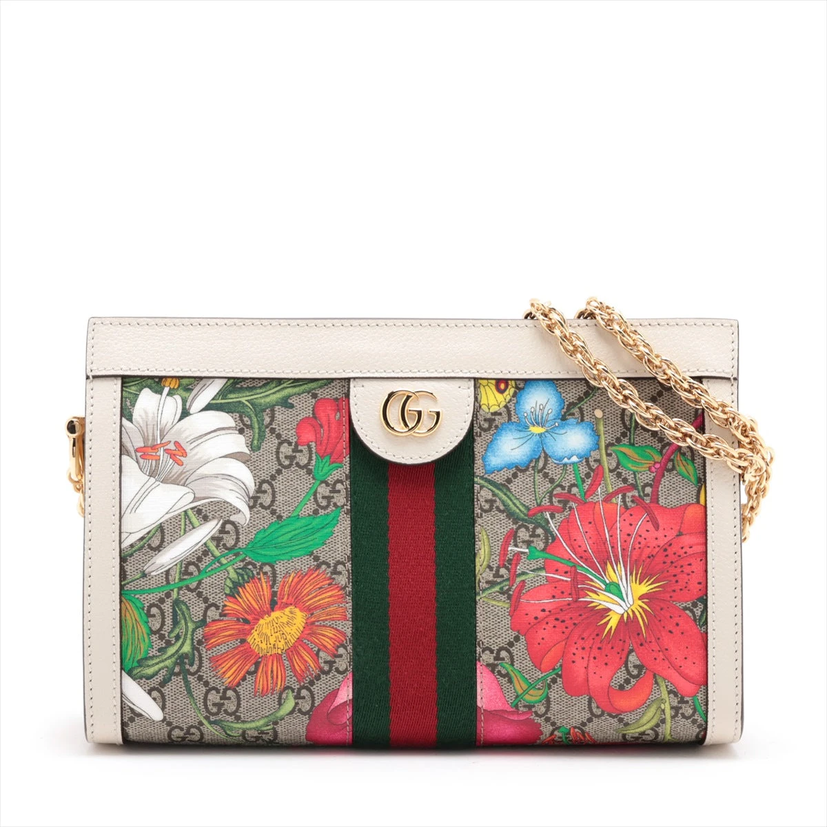 グッチ GGフローラ オフィディア チェーンショルダーバッグ