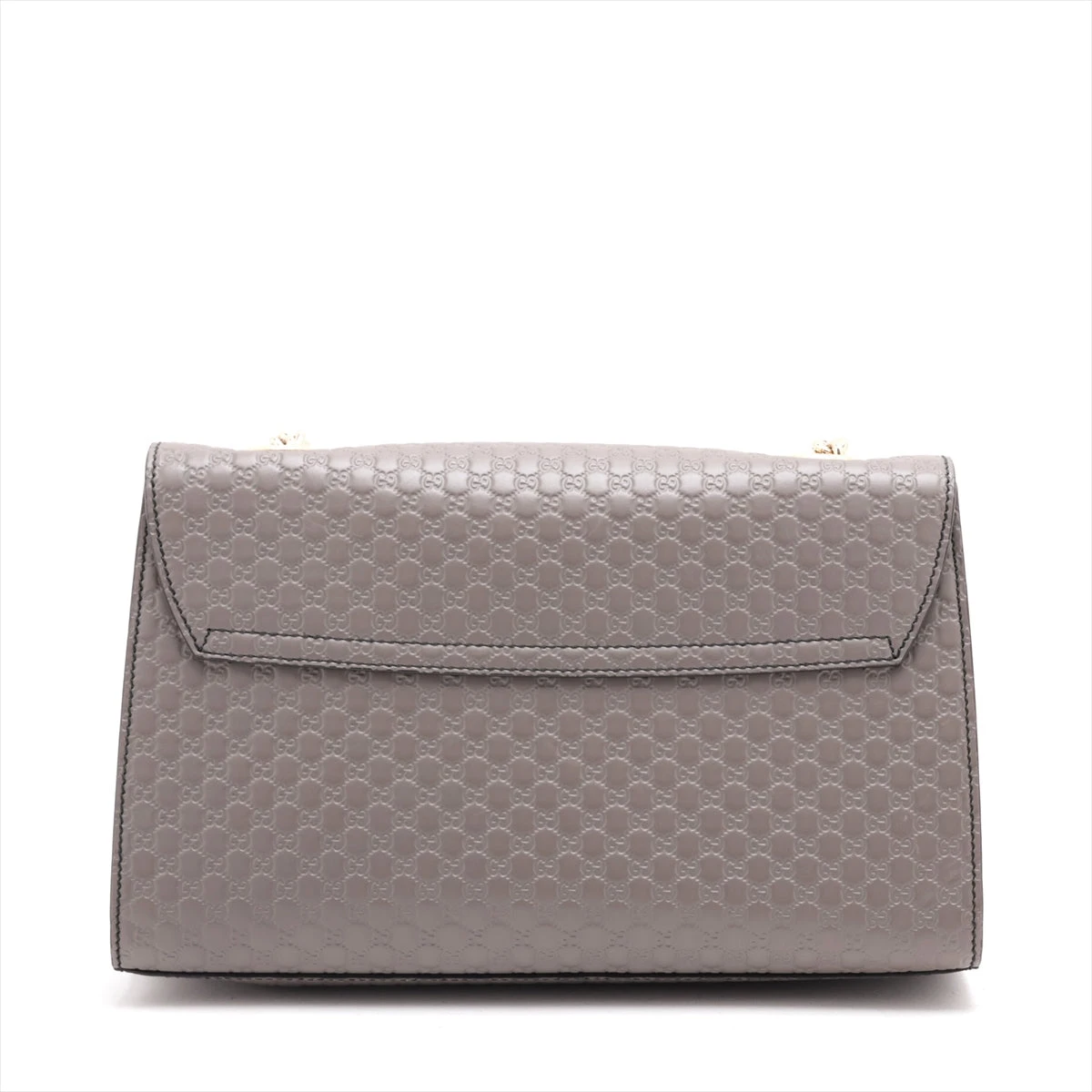 ★超美品★GUCCI　グッチ　マイクロシマショルダー　グレー GUCCI グッチ マイクログッチシマレザー グレー ショルダーウォレット