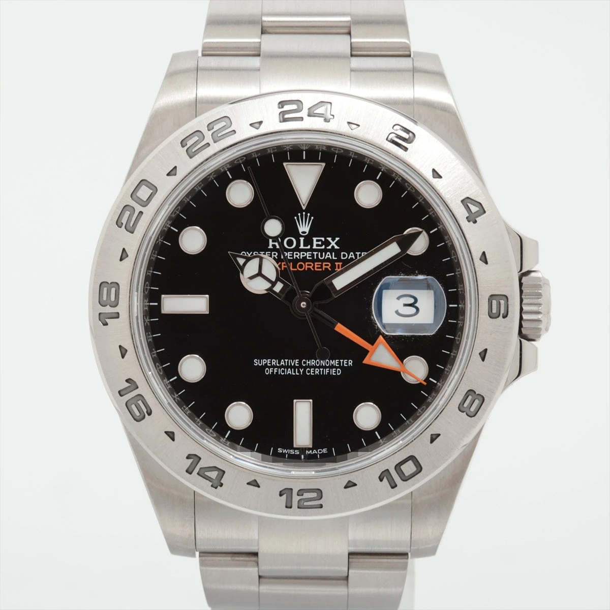 アンティーク調　シルバー　ブラック　額 Vintage Used Rolex Explorer II 216570 Watch DIAL Black Men