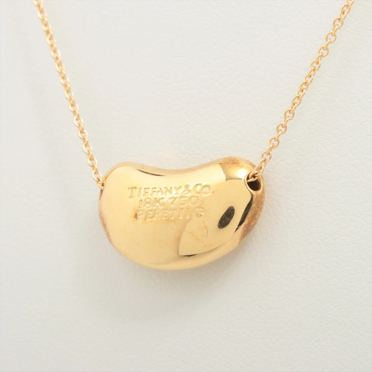 ティファニー ビーン ネックレス 750(YG)×18K(YG) 6.6g RZ017474｜中古