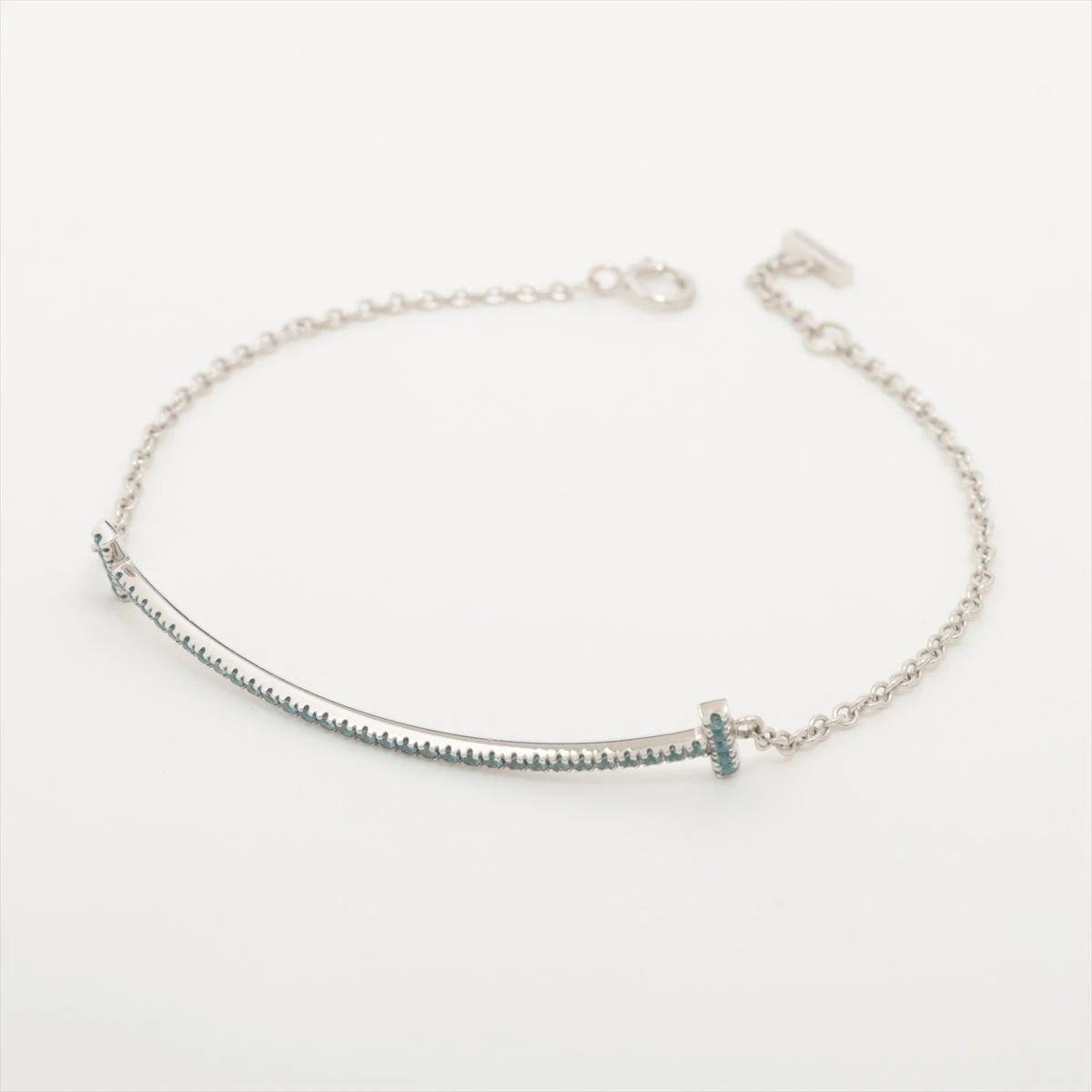 ティファニー Tスマイル ブルートパーズ ブレスレット 750(WG) 2.7g