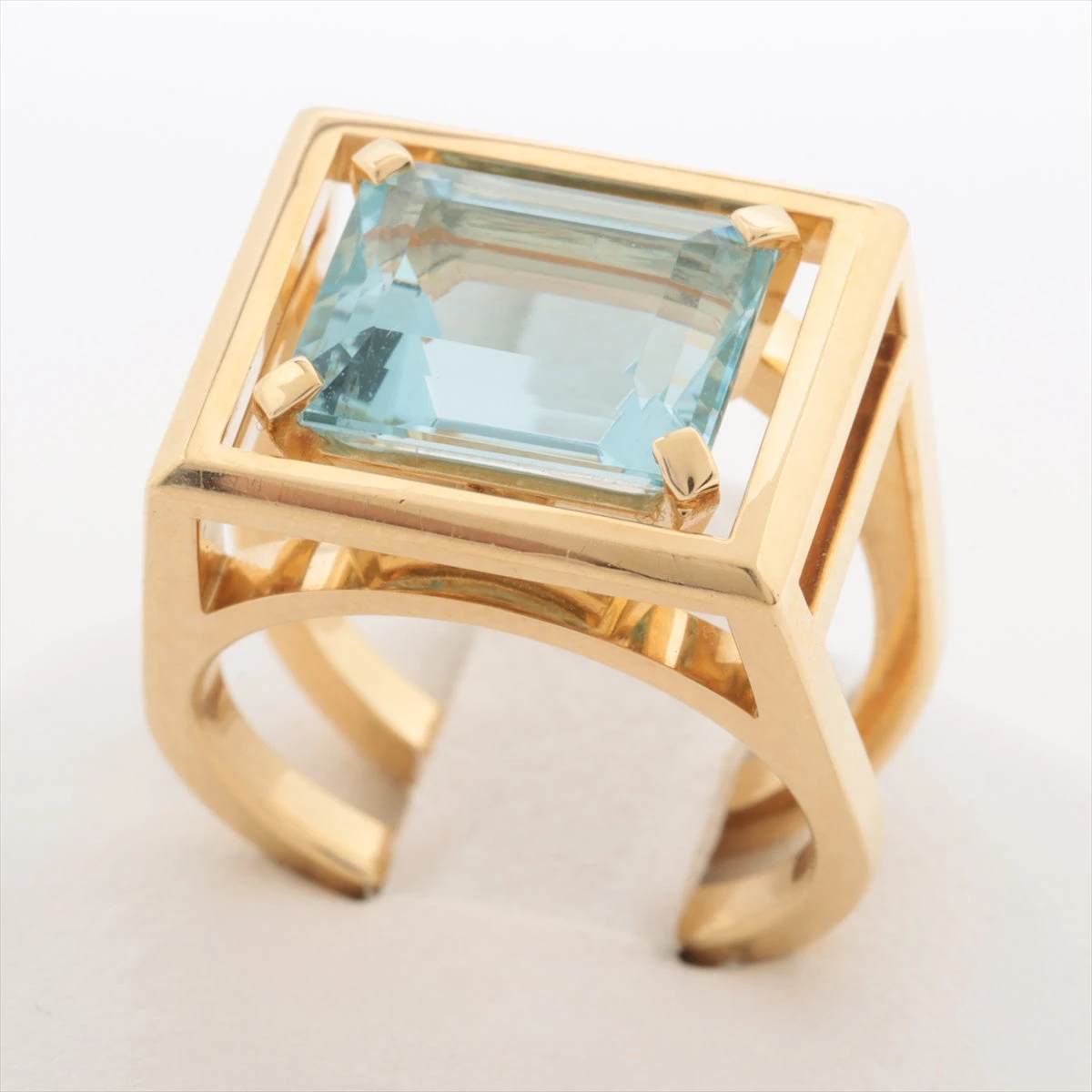 ティファニー ジュエル ボックス アクアマリン リング 750(YG ティファニー ジュエル ボックス アクアマリン リング 750(YG