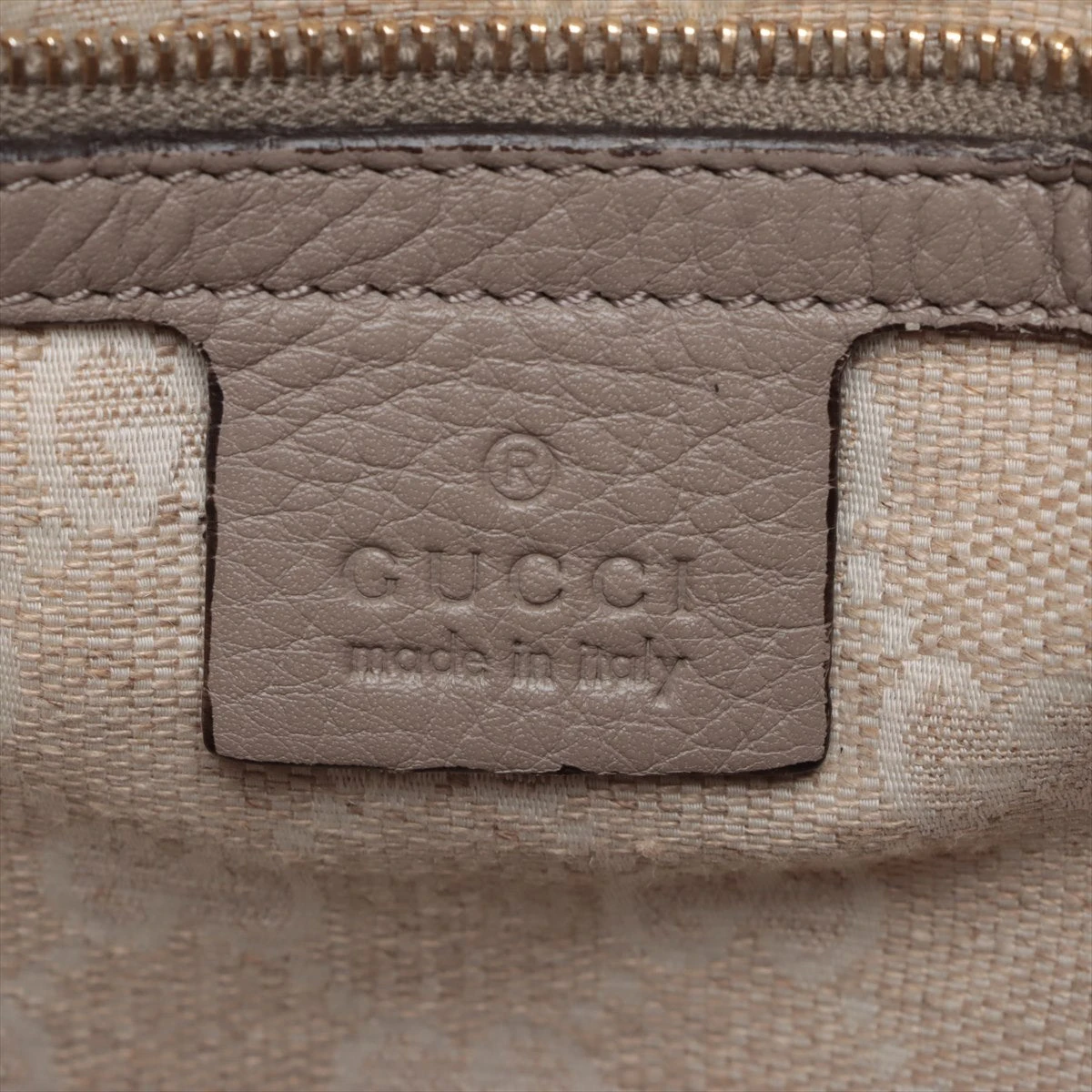 あま　ヌイ グッチ バンブー ダイアナ レザー ショルダーバッグ グレー