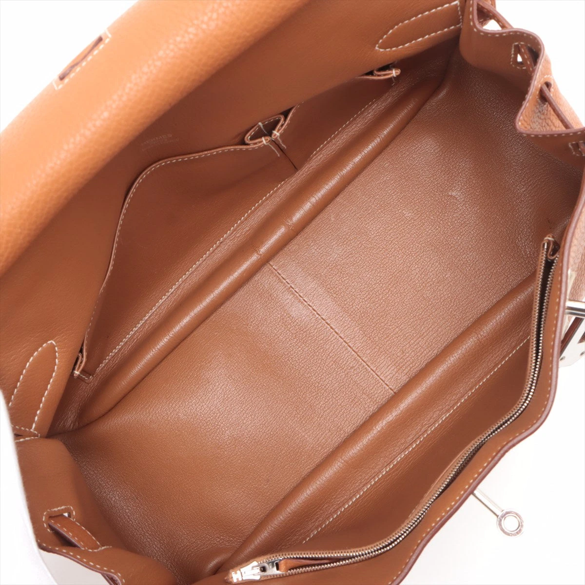 エルメス HERMES ジプシエール37 □M刻　(2009年製) シエル　シルバー金具 トリヨンクレマンス レディース ショルダーバッグ エルメス ジプシエール37 トリヨンクレマンス ゴールド シルバー金具
