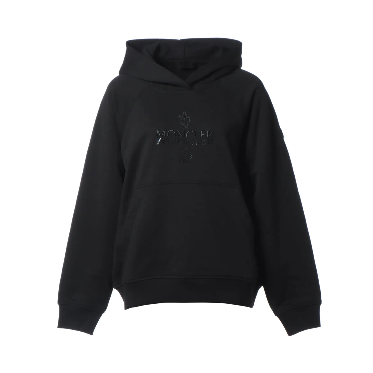 モンクレール 24SS コットン パーカー S レディース ブラック 
