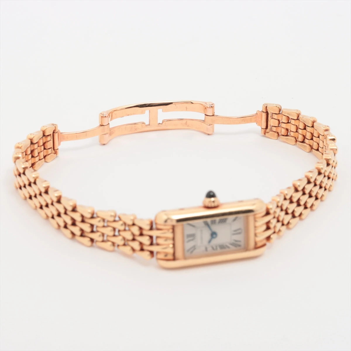 カルティエ タンクアロンジェ W15007K3 YG QZ シルバー文字盤 箱