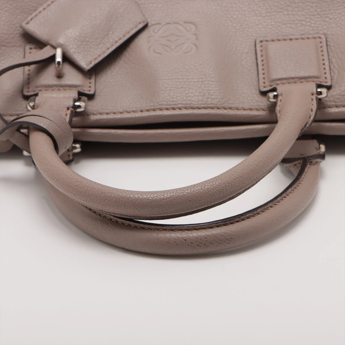 ロエベ アマソナ28 ナッパレザー ベージュ✖️シルバー （楽天市場  