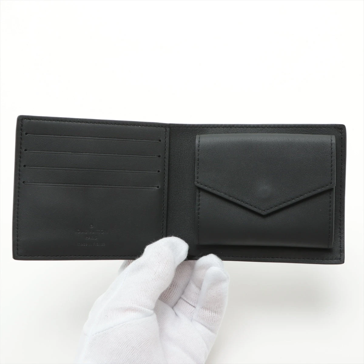 ヴィトン LVアエログラム ポルトフォイユ マルコ M81742 ノワール 二