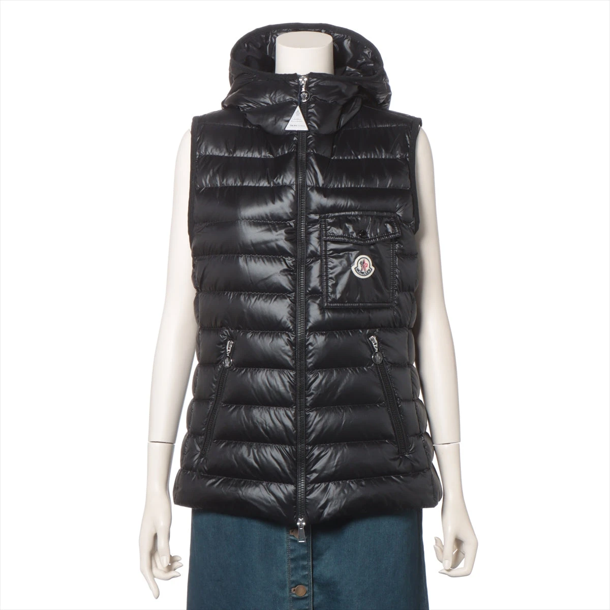 MONCLER (モンクレール) フード フルジップ ダウンベスト Glygos