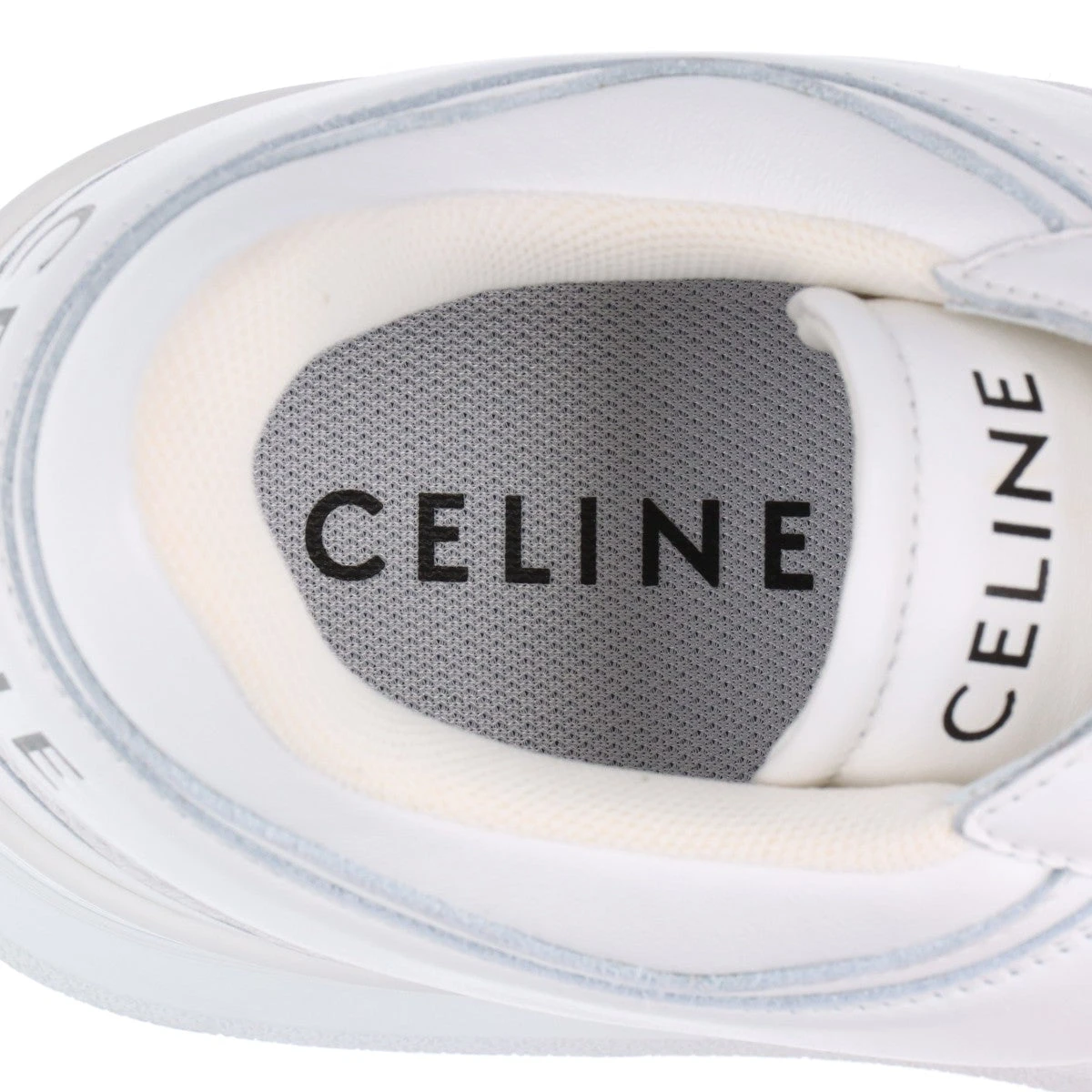 CELINE セリーヌ　厚底スニーカー ホワイト 37 CELINE スニーカー 37 厚底 ブロックスニーカー レディース