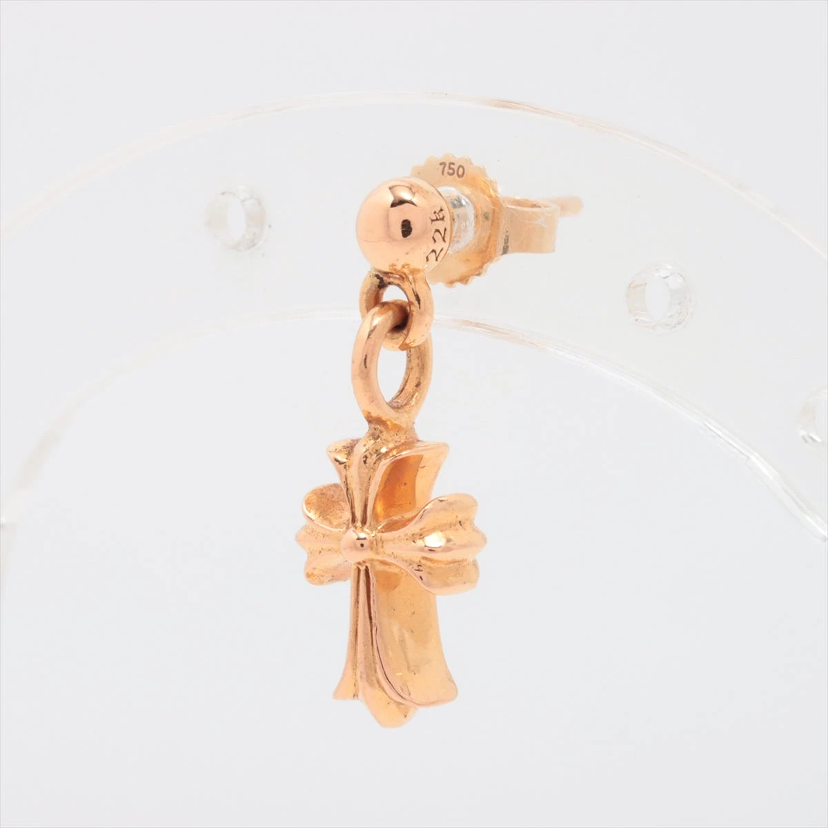 クロムハーツ スタックCHクロス ピアス(片耳用) 22K×14K 2.9g