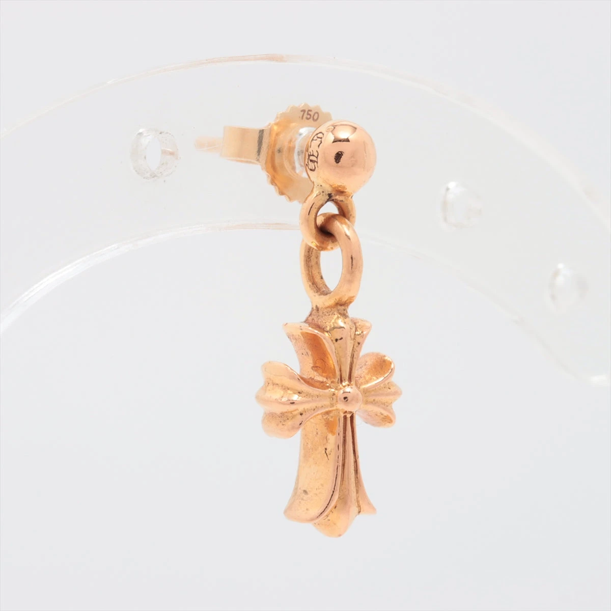 クロムハーツ スタックCHクロス ピアス(片耳用) 22K×14K 2.9g