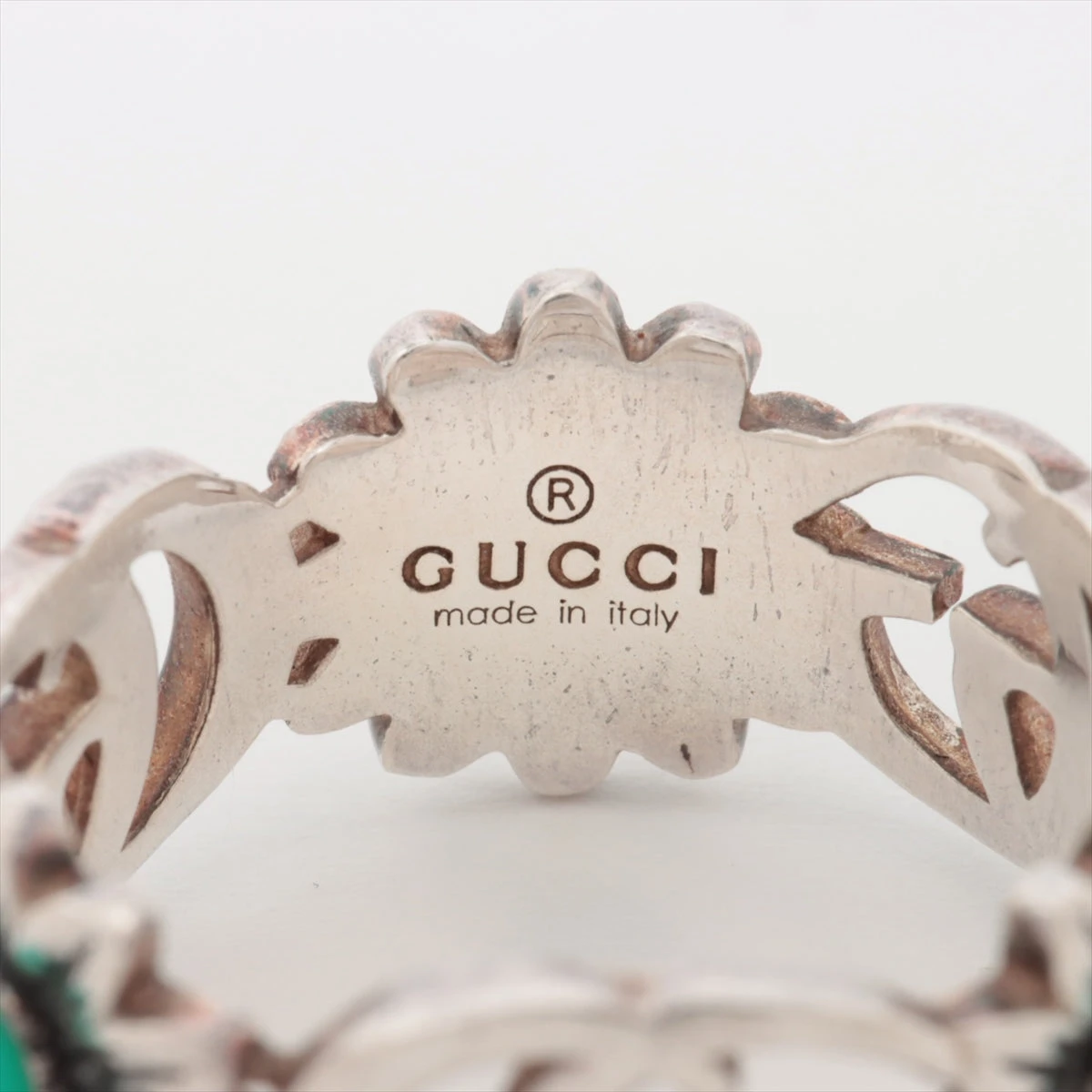 新品 未使用 GUCCI グッチ ロゴ フラワー シルバー925 15号 GUCCI グッチ フラワー シルバー リング