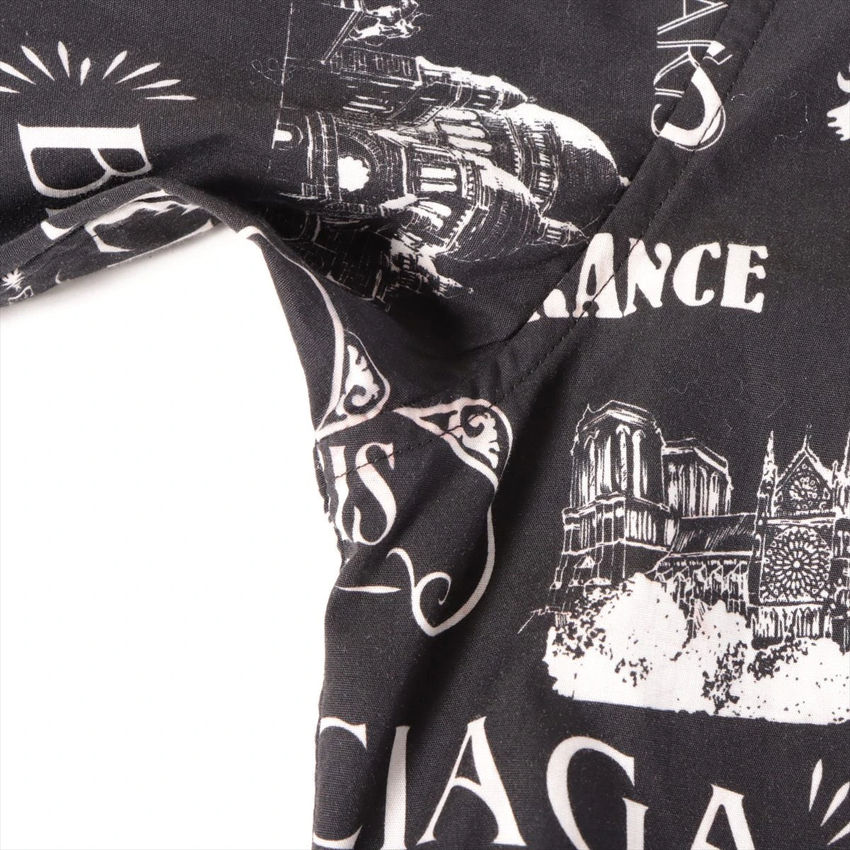 バレンシアガ 19年 コットン シャツ 37 メンズ ブラック