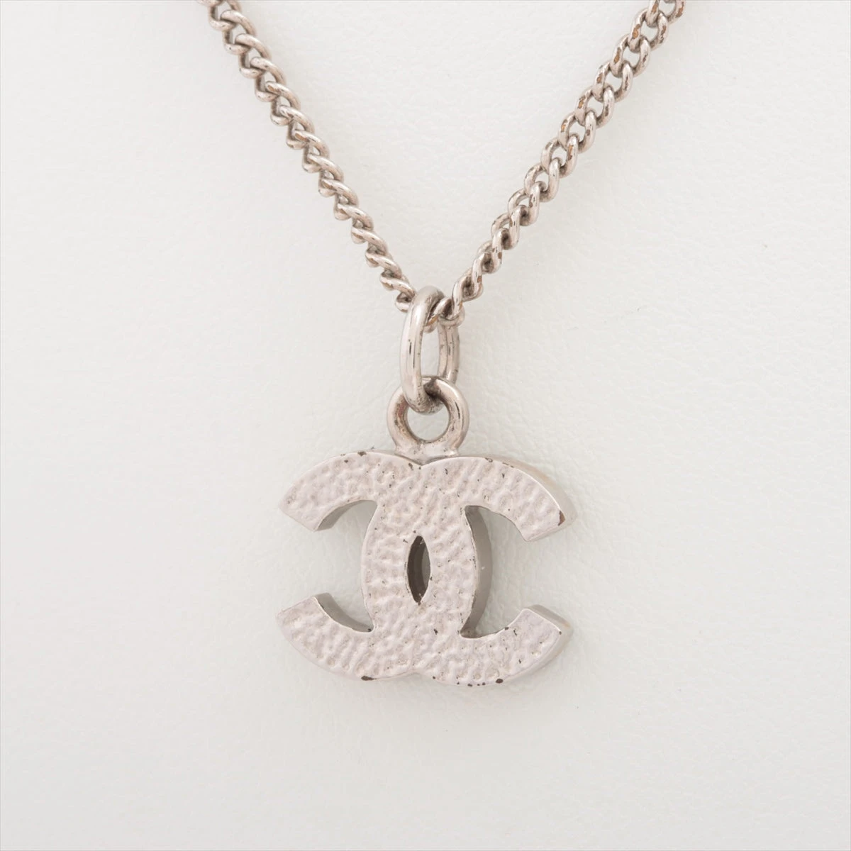 シャネル ココマーク B10V ネックレス GP×ラインストーン シルバー