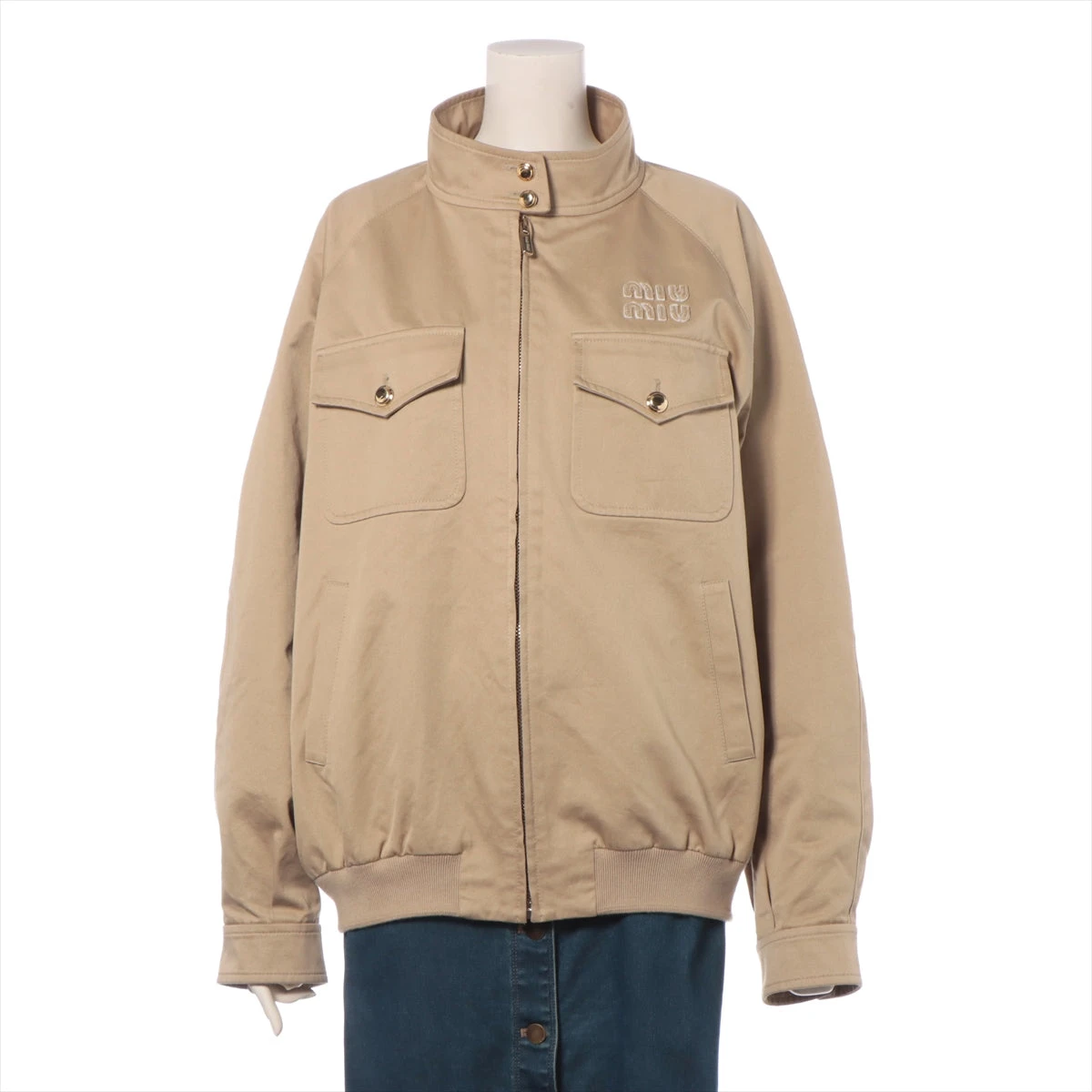 ミュウミュウ 23年 コットン×レーヨン ジャケット 38 レディース