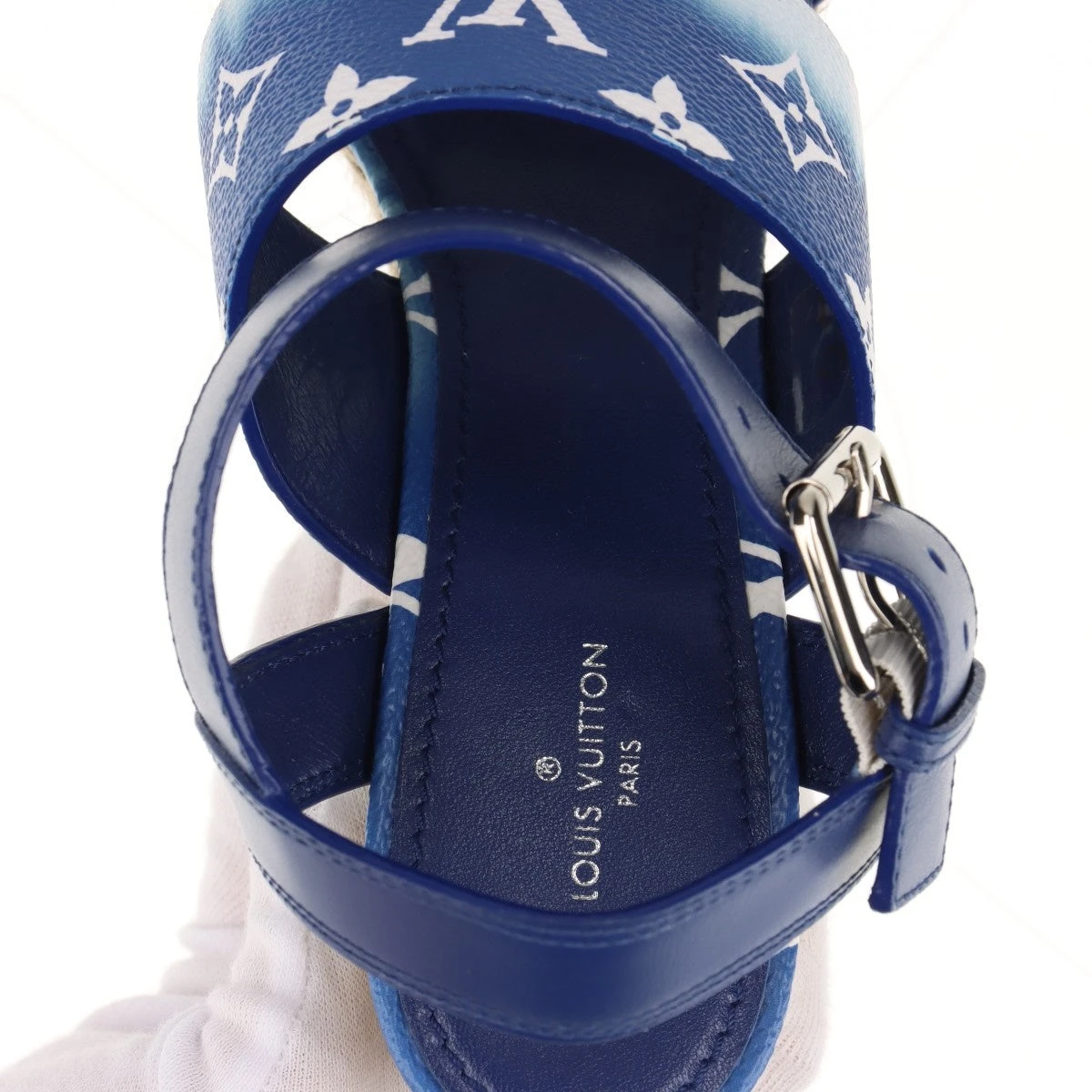 ルイヴィトン　サンダル　LVエスカル　スターボードライン　ウエッジソール　青 LOUIS VUITTON ヴィトン LVエスカル スターボードライン