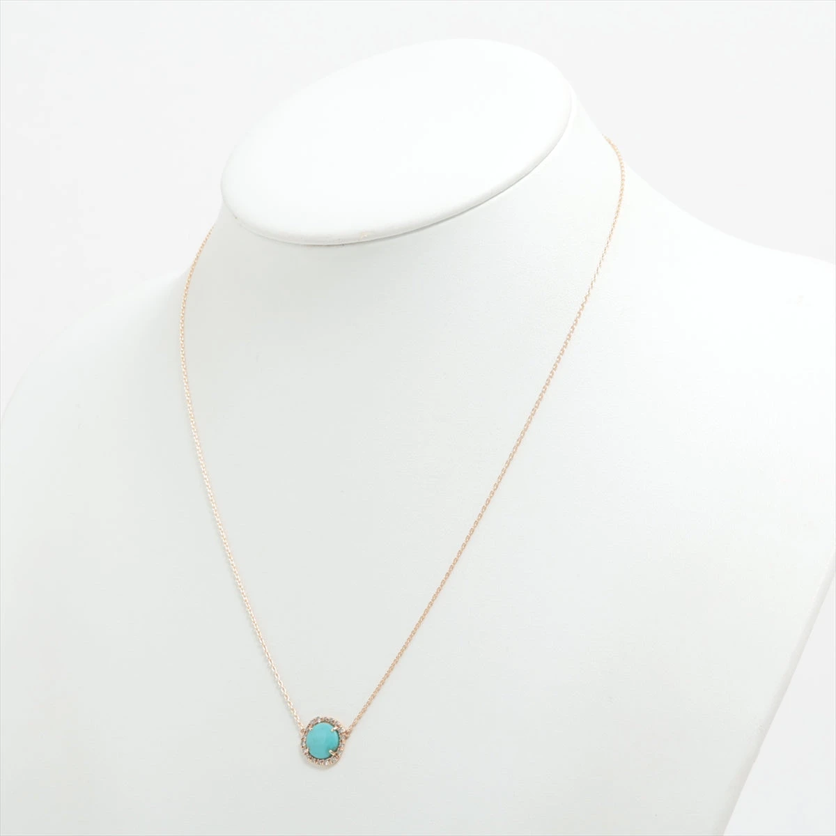 アガット　K10ネックレス　ダイヤ　ターコイズ K10 ageteターコイズ&ダイヤネックレス 【公式通販】