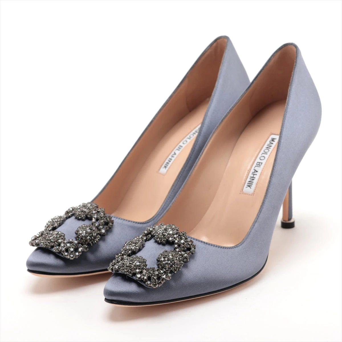 未使用品✨マノロブラニク　ハンギシ　ベロア　黒×シルバー　保存袋付き　37.5 楽天市場】MANOLO BLAHNIK マノロブラニク パンプス HANGISIFLAT