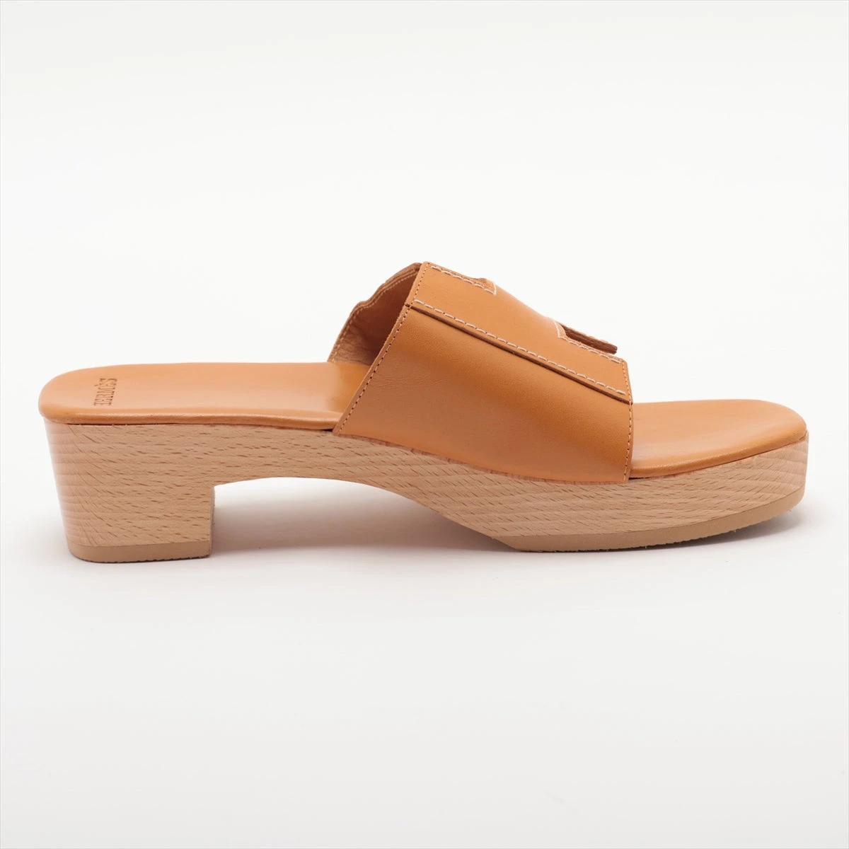 エルメス ケブラール レザー サンダル 37 レディース ブラウン