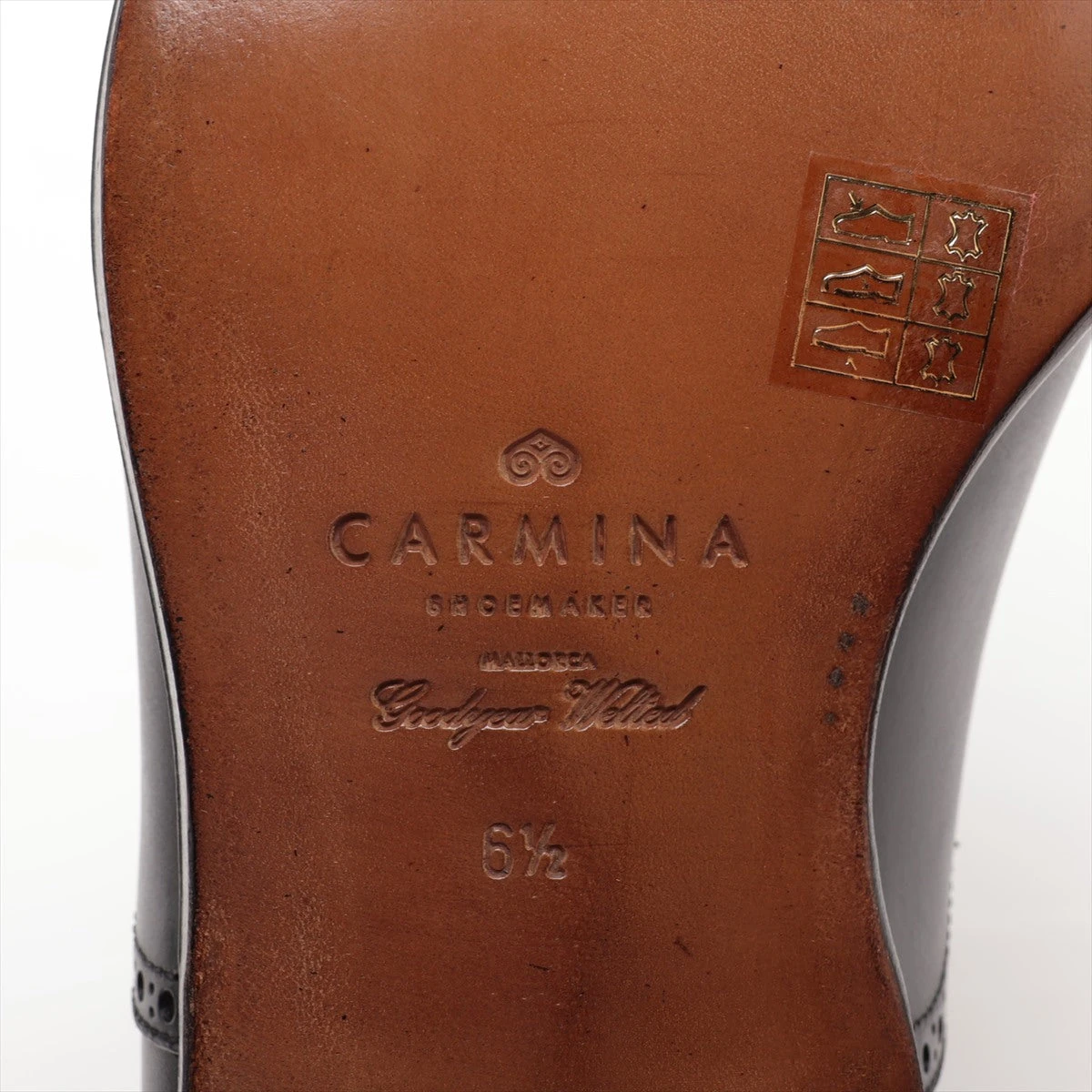 CARMINA ブラック　サイズ6 1/2 カルミナ レザー レザーシューズ 6 1/2 メンズ ブラック 80214