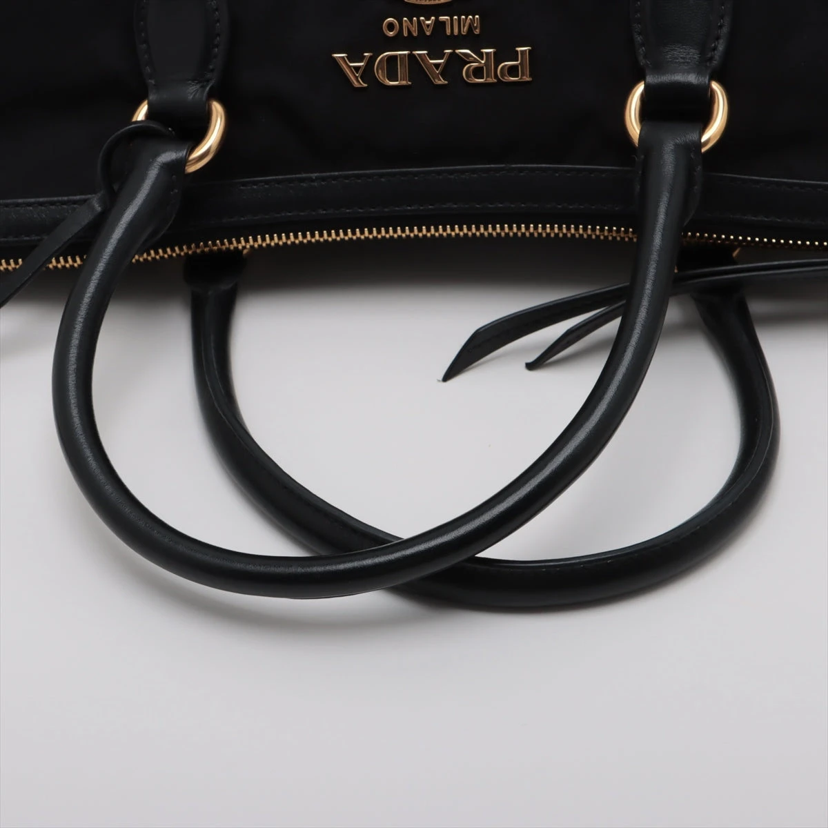 プラダ テスート ナイロン×レザー 2WAYハンドバッグ ブラック