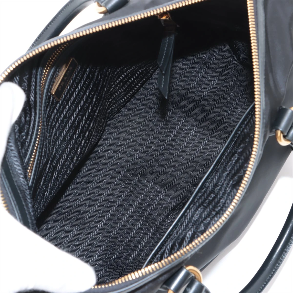 プラダ テスート ナイロン×レザー 2WAYハンドバッグ ブラック