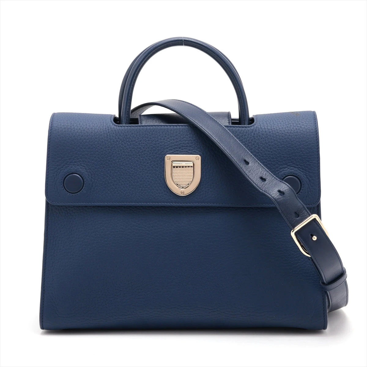 美品✨レディディオール2way パテントレザーショルダーブルーカナージュ