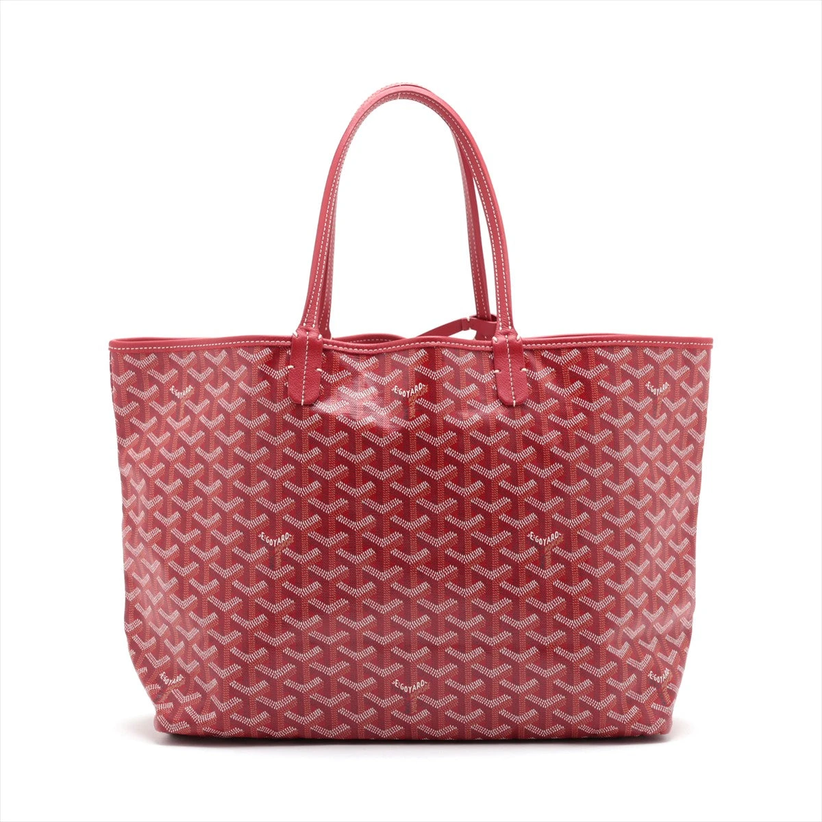 ゴヤール サンルイPM PVC×レザー トートバッグ レッド A2863749｜中古  