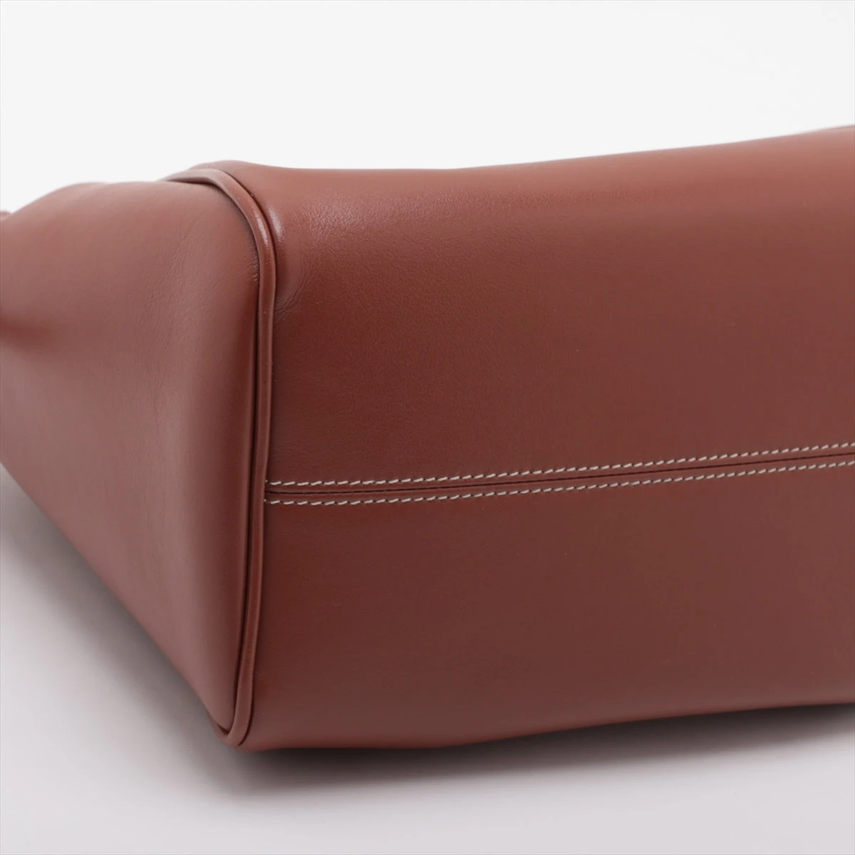 Cilili ブラウンレザー ハンドバッグ Sunny Side ハンドバッグ SUNNY SIDE:ギャザー ワンハンドル