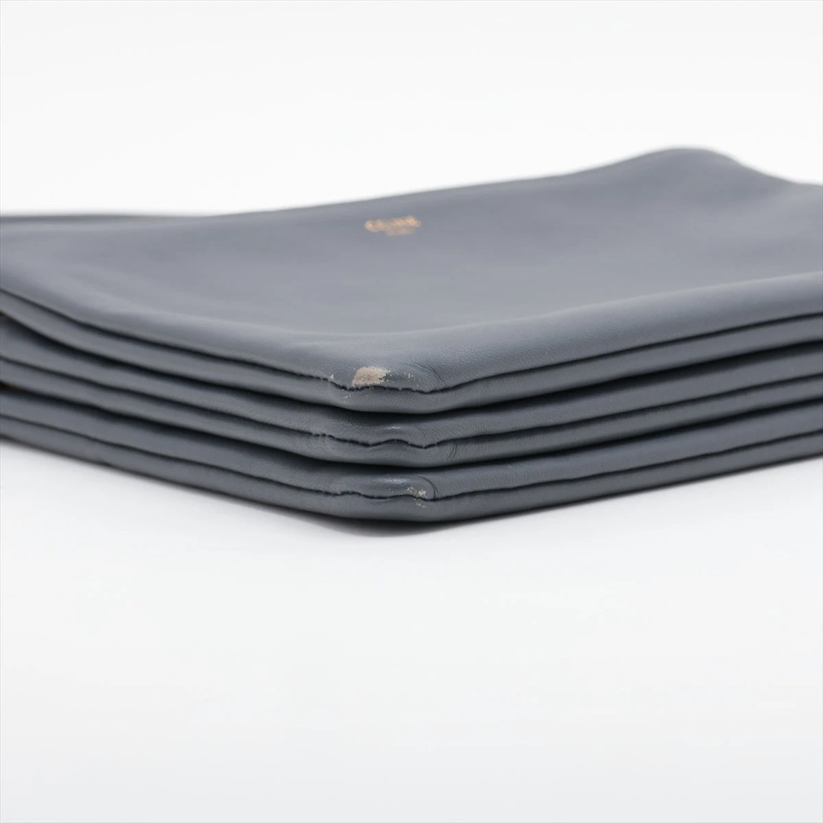 セリーヌ トリオ スモール レザー ショルダーバッグ グレー A2864090