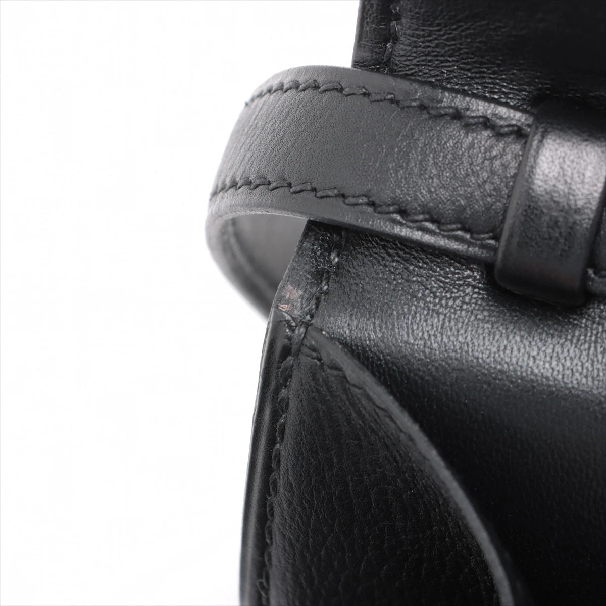 HERMES モカシンロワイヤル　ノワール　38 1/2 シルバー金具ブラック HERMES モカシンロワイヤル ノワール 38 1/2 シルバー金具ブラック