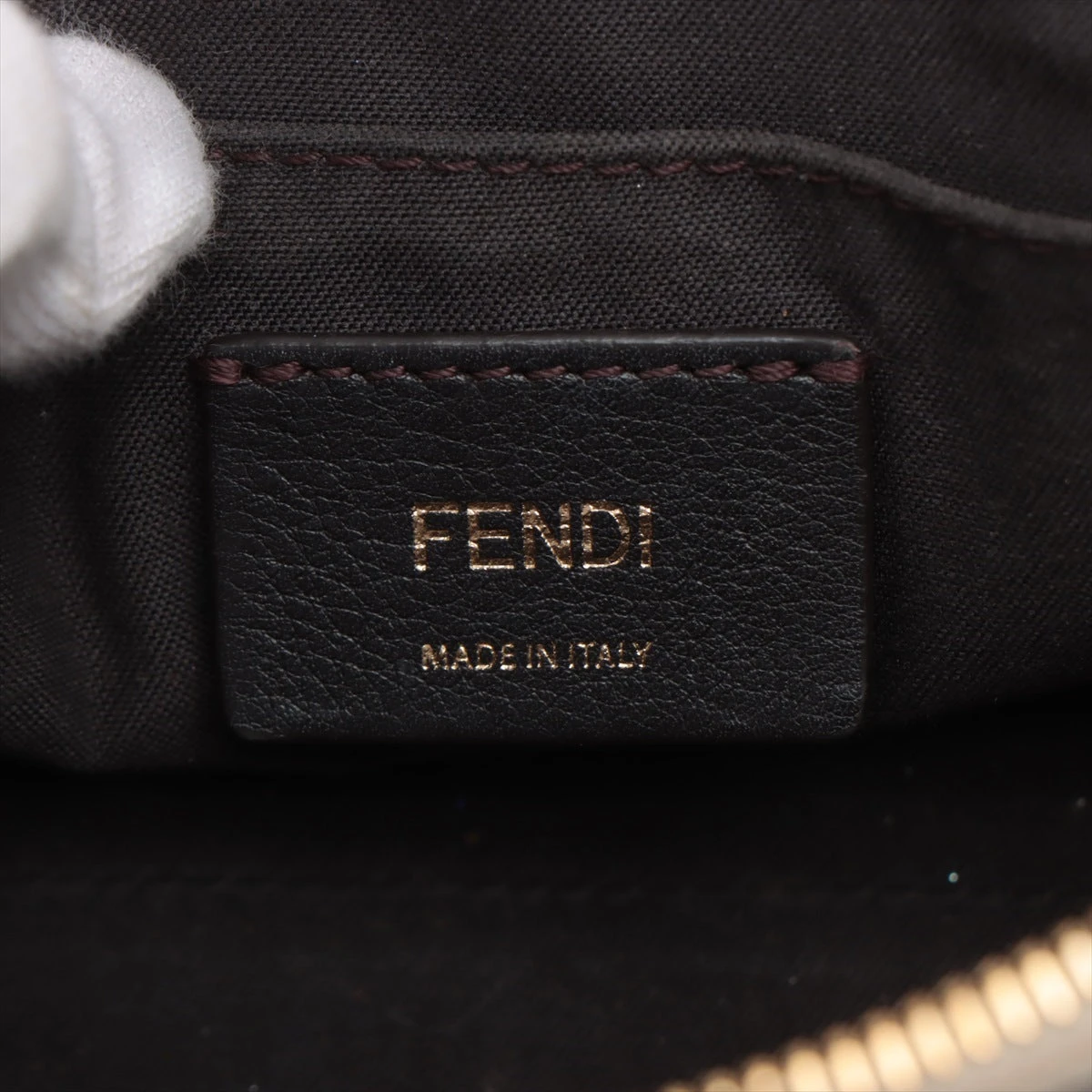 フェンディ バイザウェイミニ レザー 2WAYハンドバッグ オレンジ