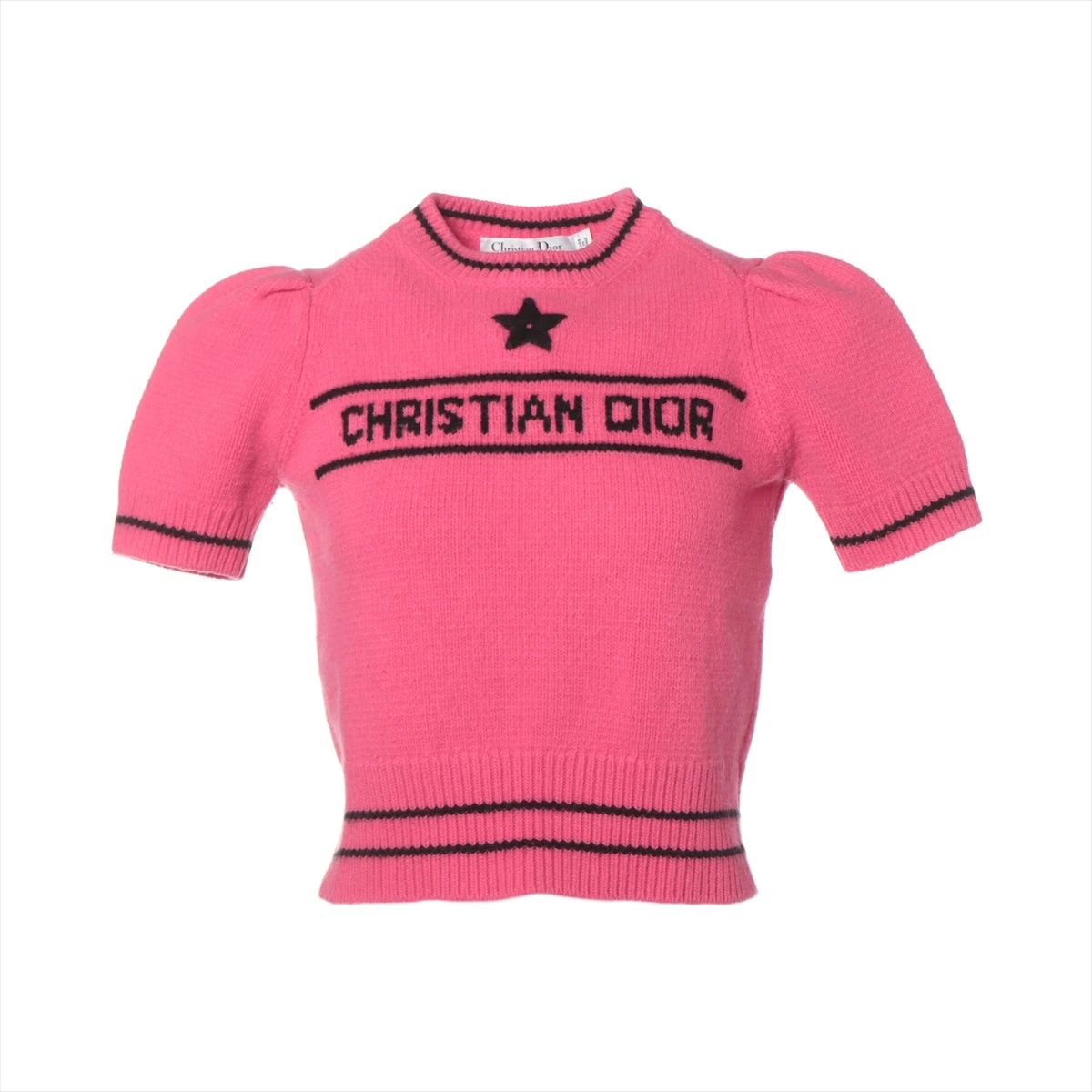 クリスチャンディオール ショートスリーブ　ニット トップス　38 Christian Dior ショートスリーブセーター
