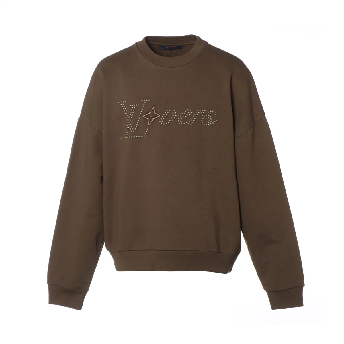 ヴィトン 24SS コットン スウェット L メンズ カーキ RM241
